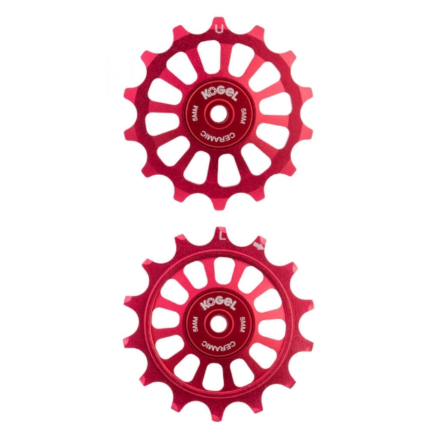 14/14T PULLEY SET FOR SRA12 - CROSS (RED) resmi
